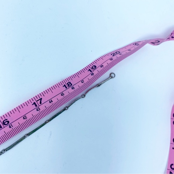 698 Vintage 1930s Jakob Bengel Necklace Chrome Links and red Bakelite Beads - Picture 6 of 9